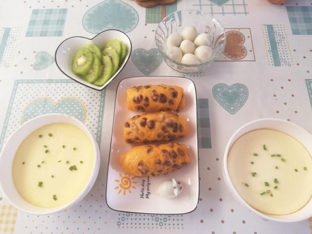 吃了会上瘾的蜜豆南瓜卷