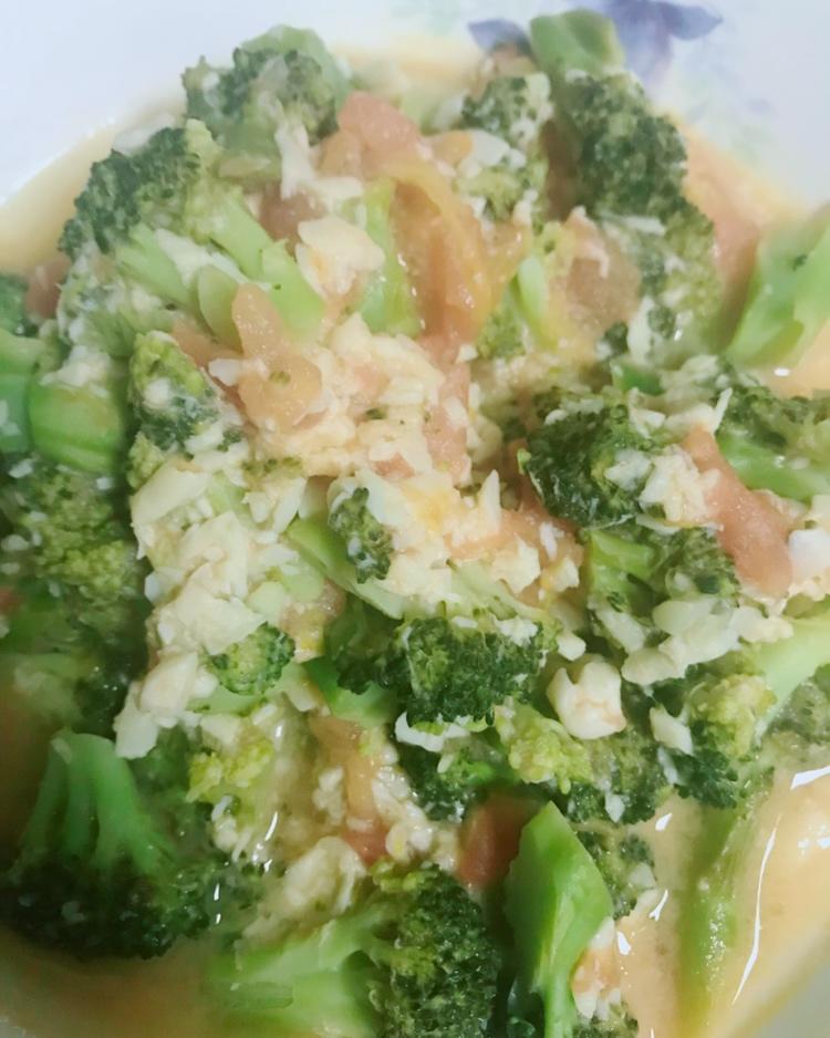 番茄鸡蛋炒西兰花