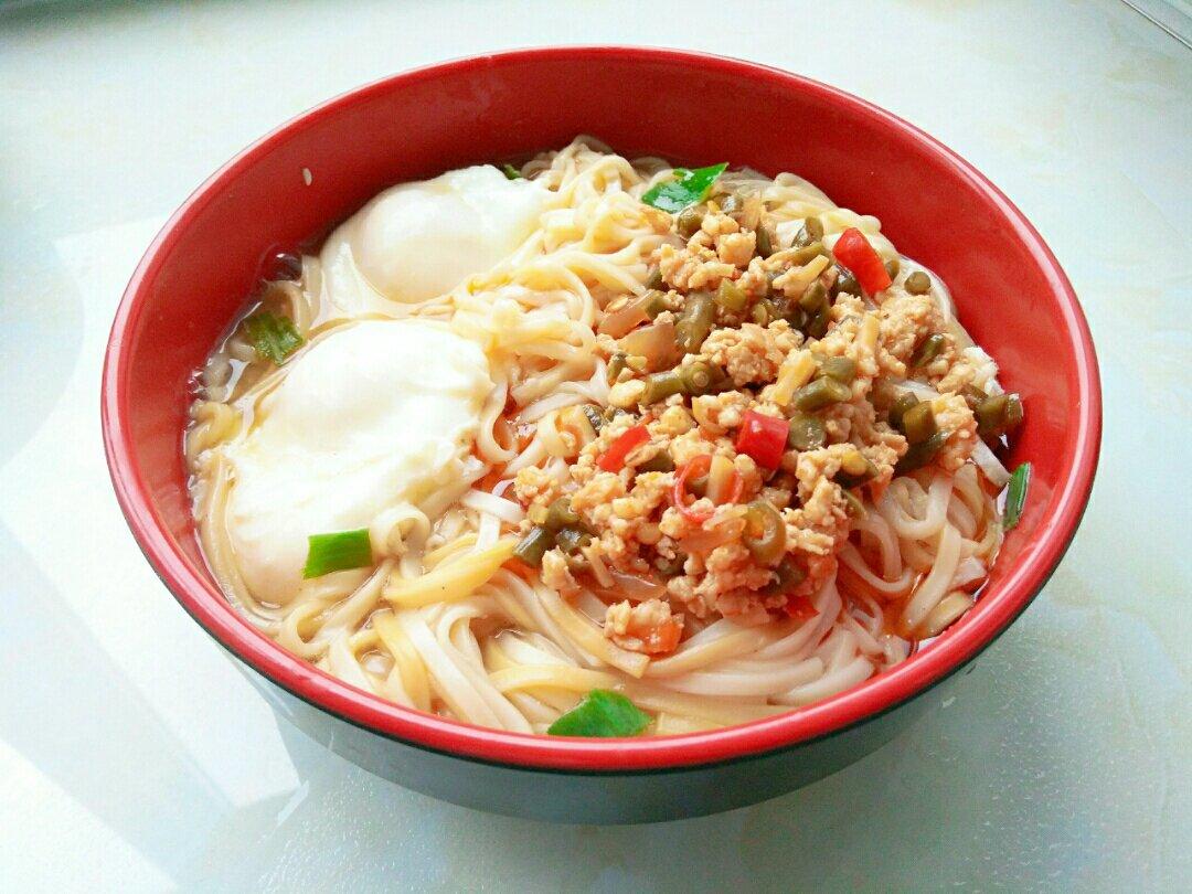 酸豆角肉末面
