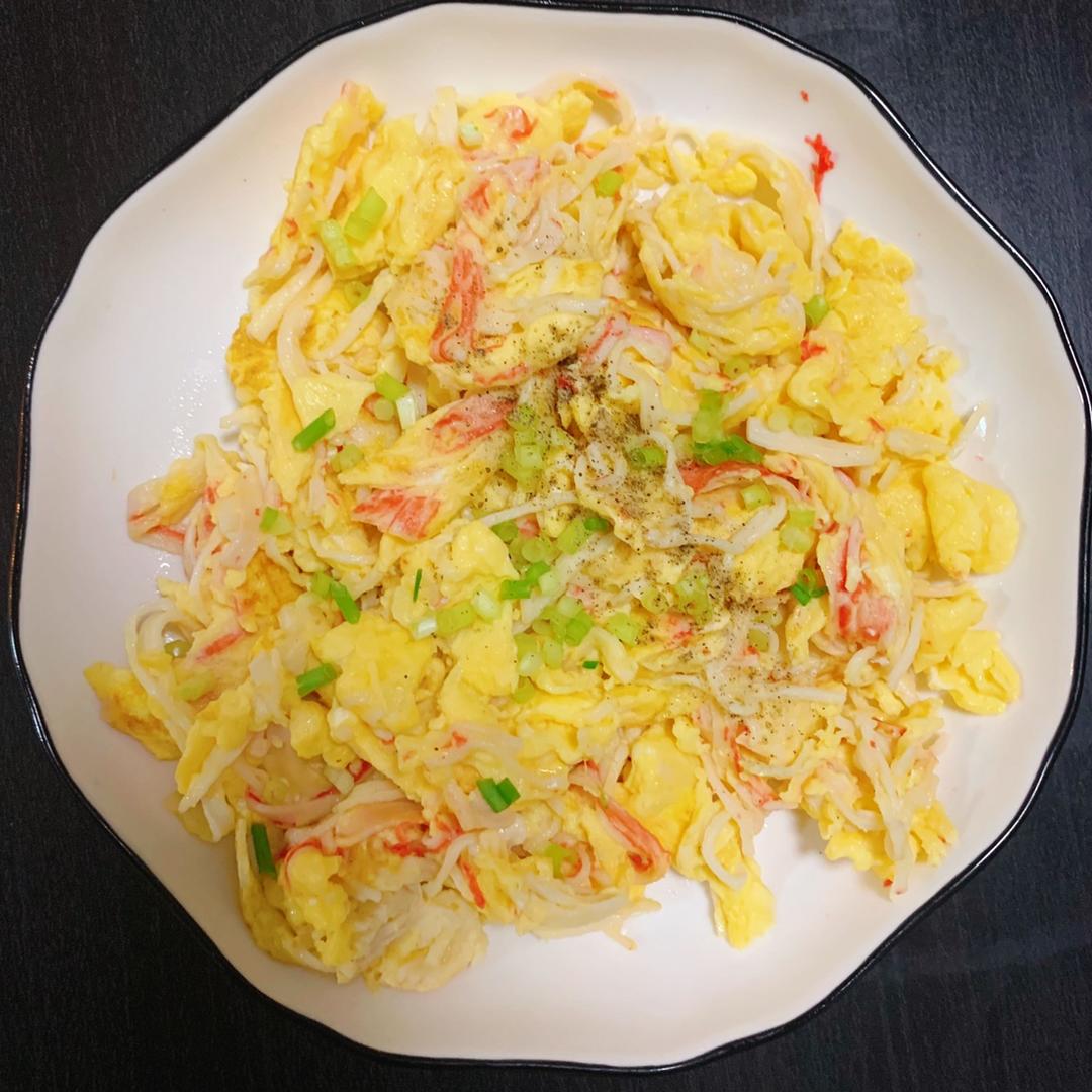 蟹柳滑蛋！鲜嫩到爆！