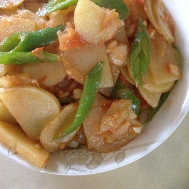 青椒番茄土豆片