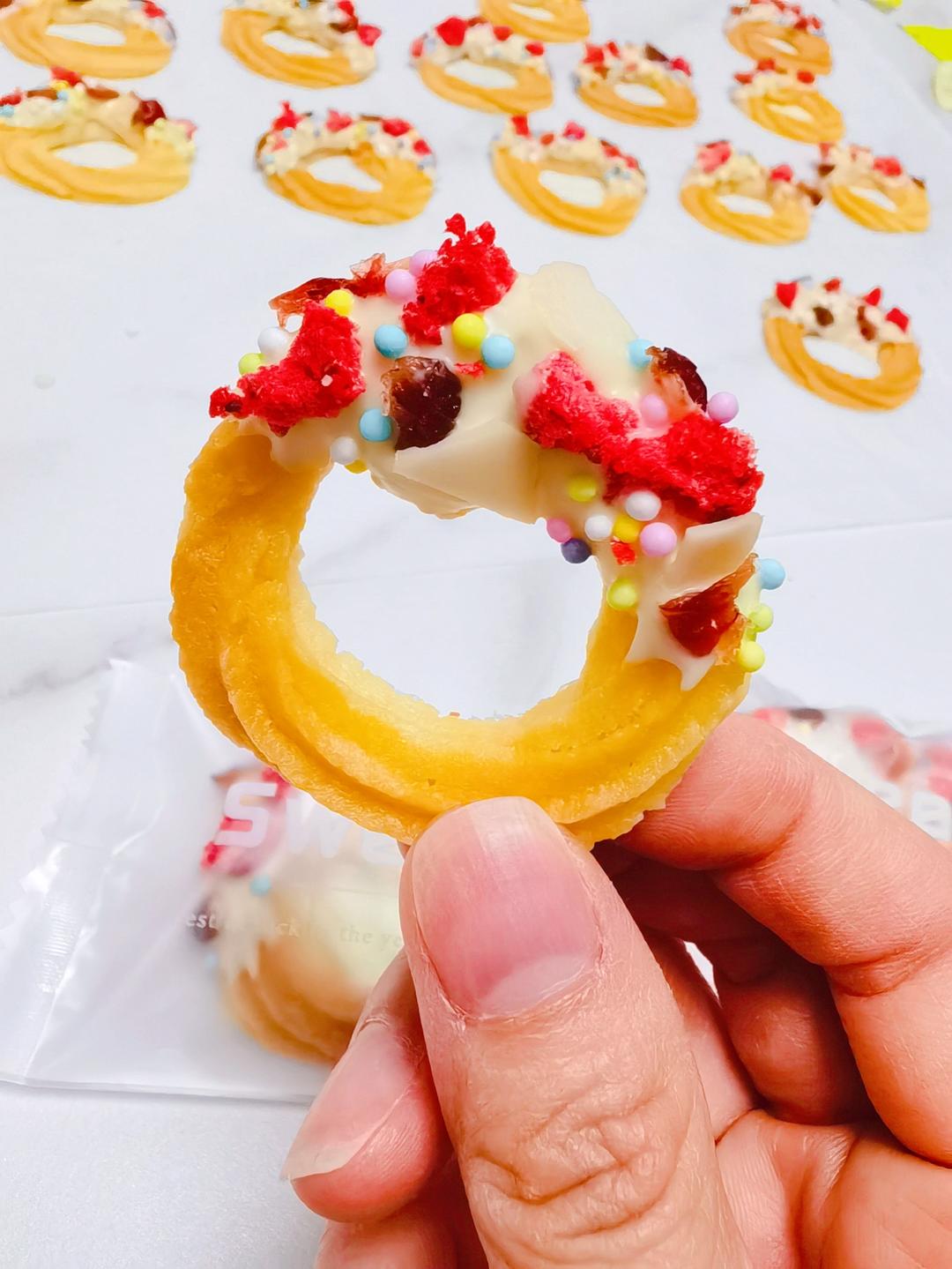 酥到掉渣❗️巨好吃黄油花环曲奇