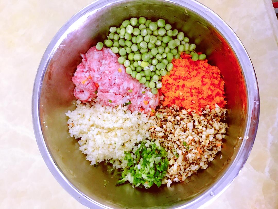红萝卜玉米香菇青豆饺子馅