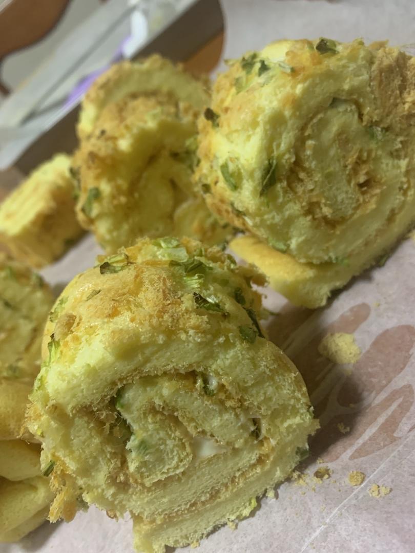 ⭕️香葱肉松蛋糕卷｜咸香美味｜细腻松软