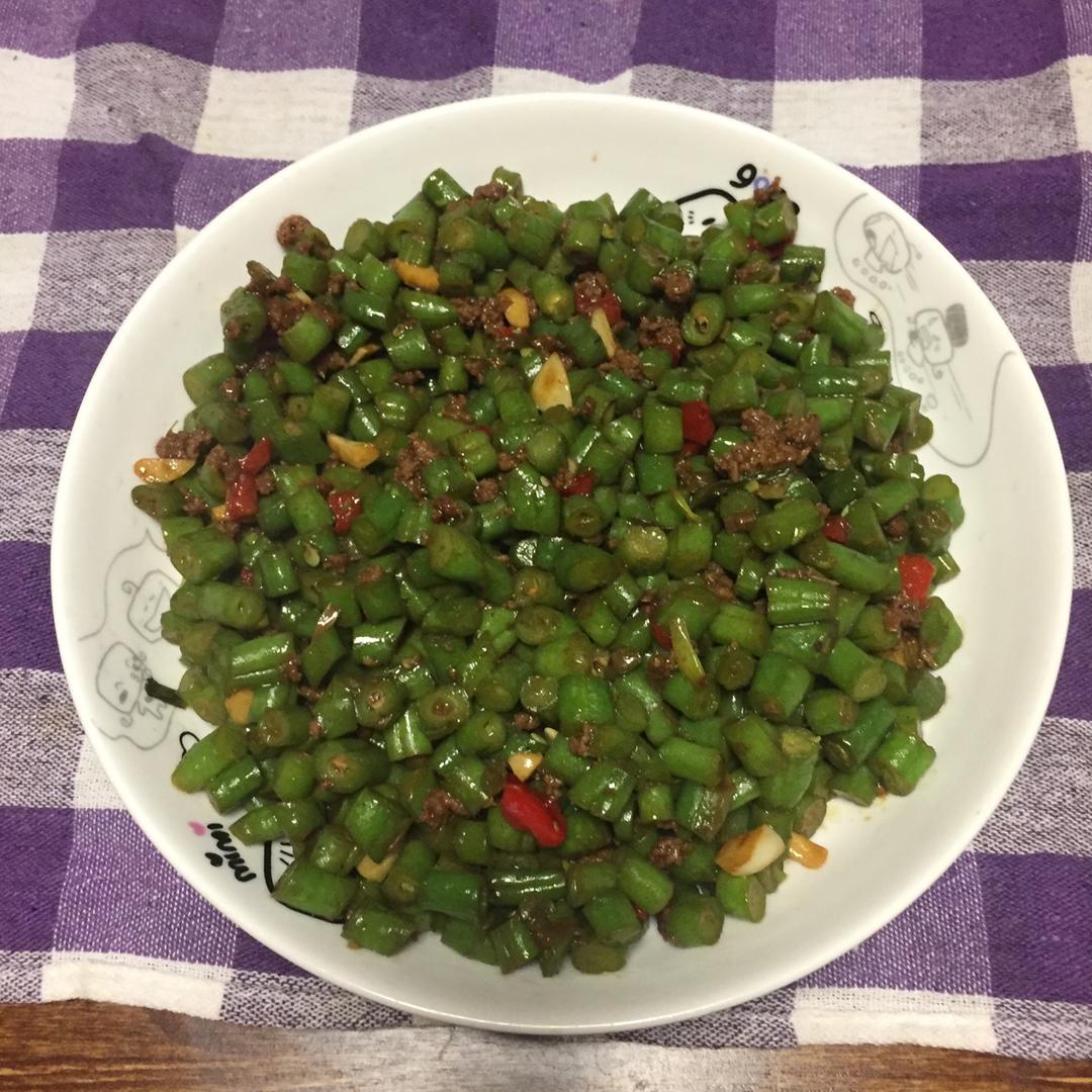 肉沫豆角下饭菜