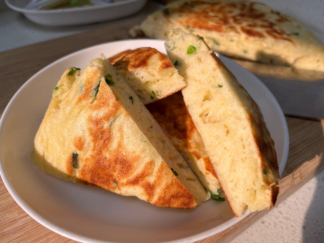 手不沾面做发面大饼