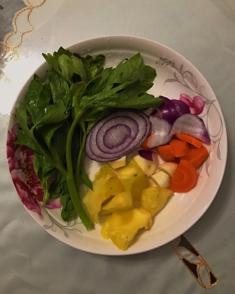 蔬菜烤排骨