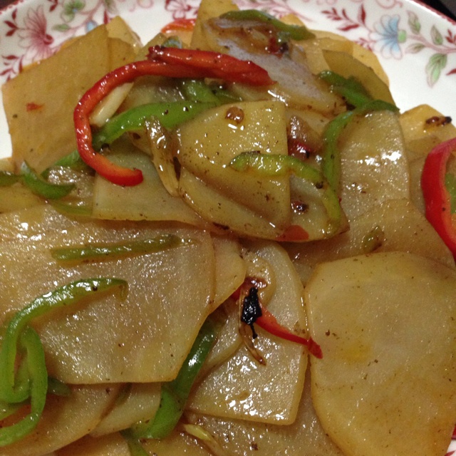 青椒番茄土豆片