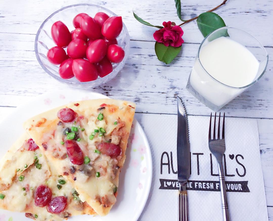 萨拉米瑞典肉丸披萨
（快手早餐版）