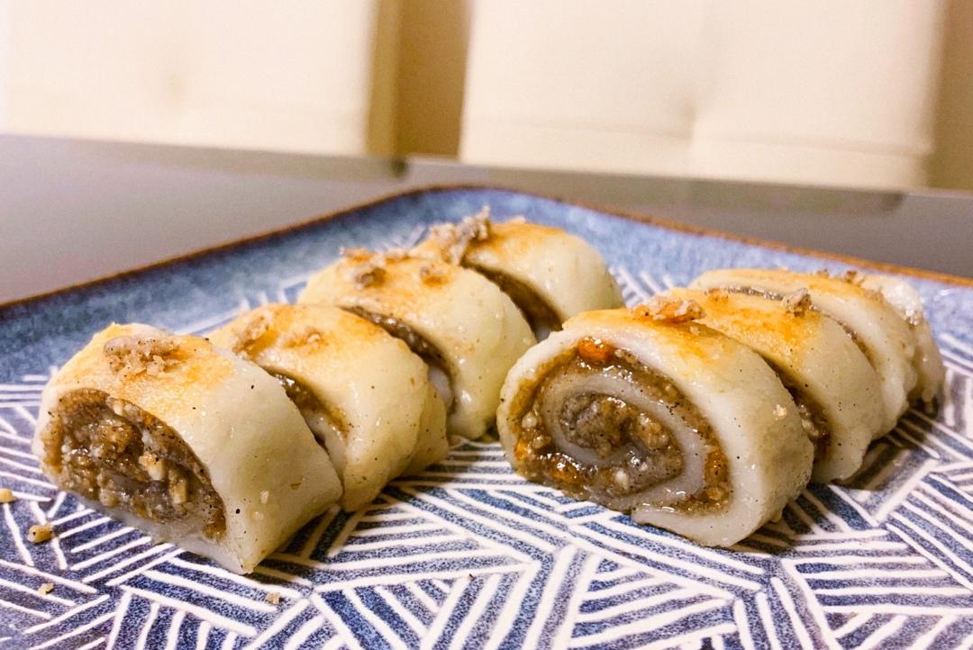 外酥里糯的核桃芝麻糯米卷