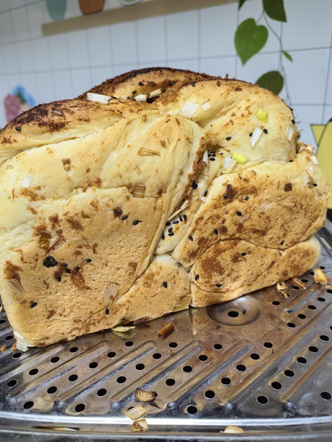 香葱肉松手撕吐司