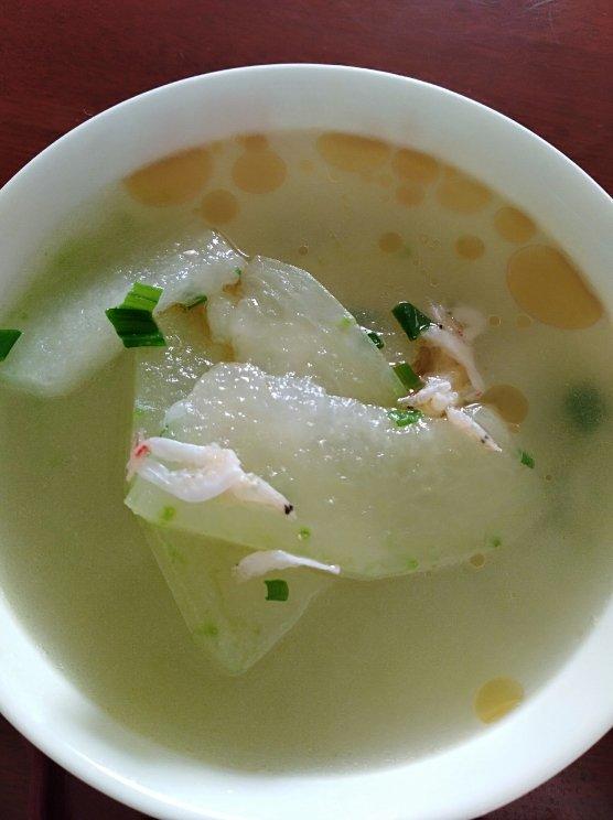 馋老呸小小做的冬瓜虾皮汤