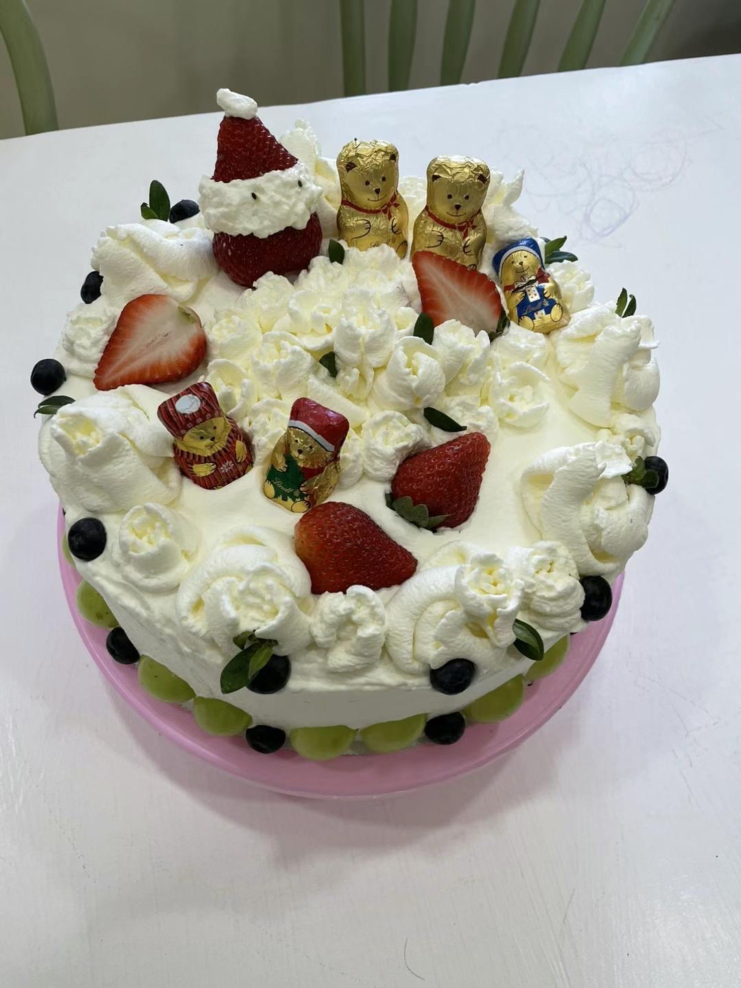 草莓圣诞雪人蛋糕