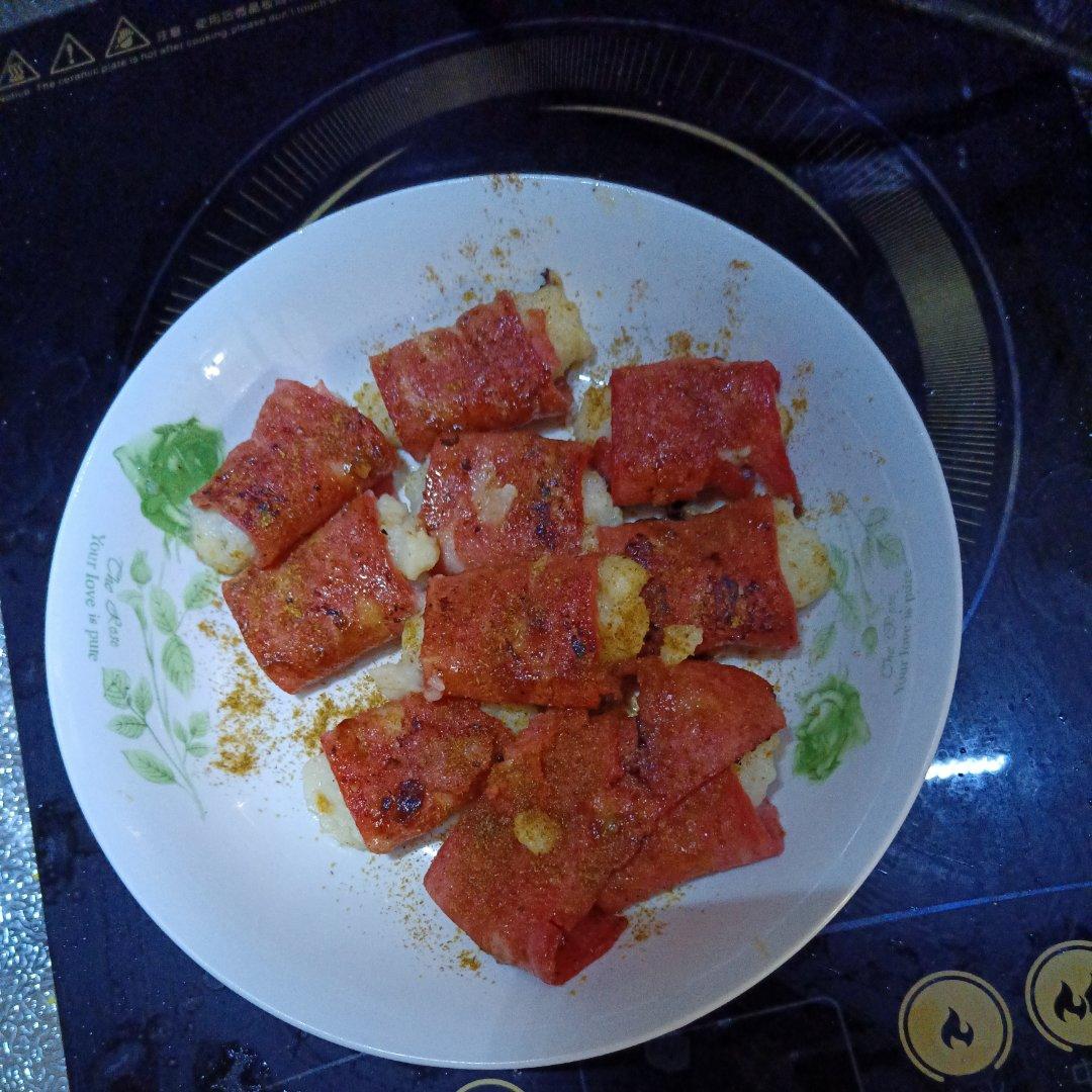 馋哭隔壁小孩❗️土豆新吃🔥照烧土豆泥培根卷