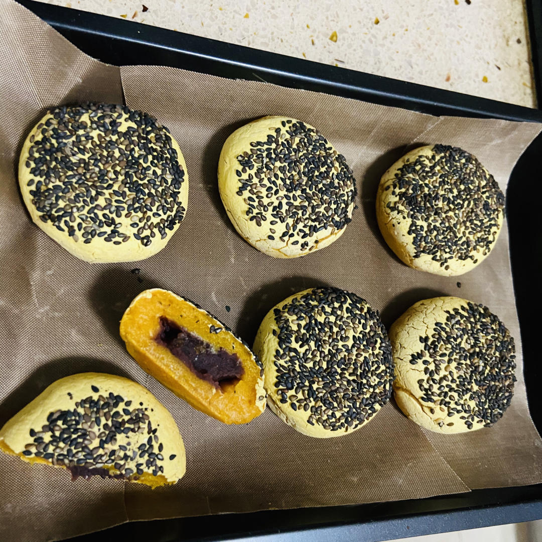 豆沙南瓜饼