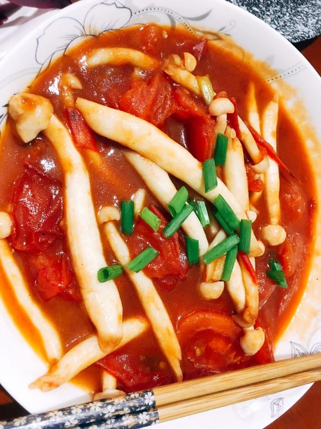 西红柿炒海鲜菇