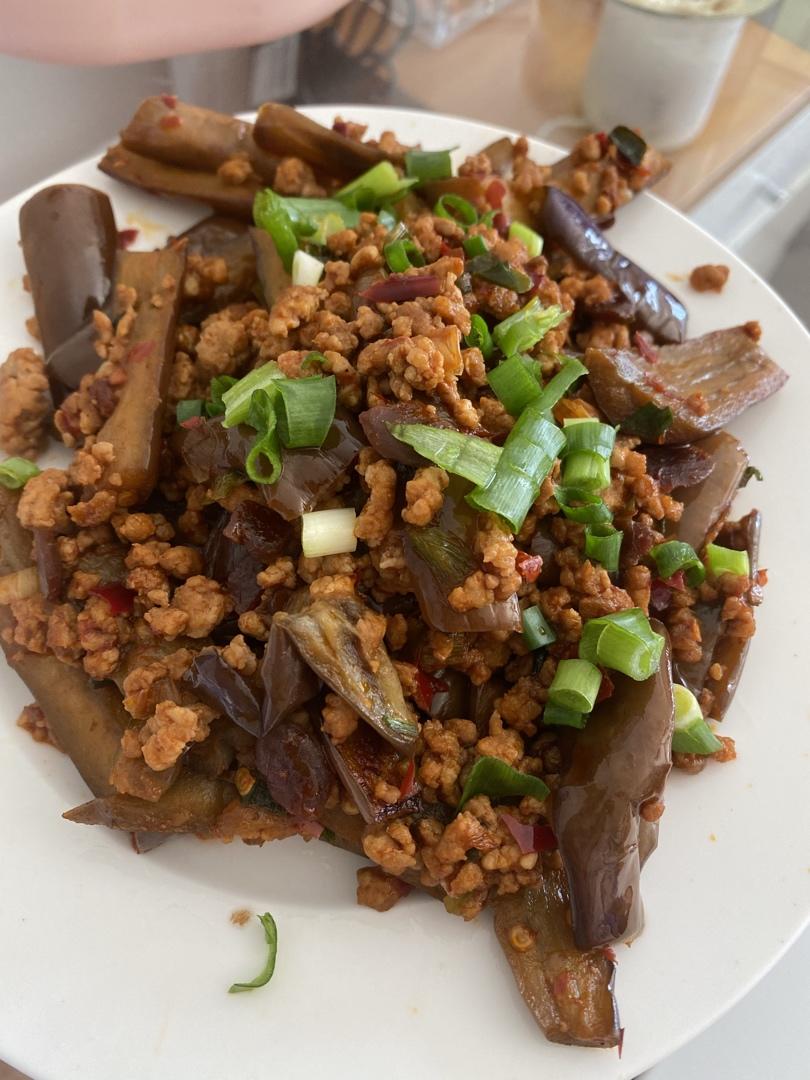 红烧肉沫茄子