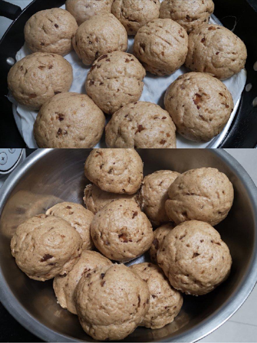 粗粮红糖纯黑麦馒头低脂饱腹