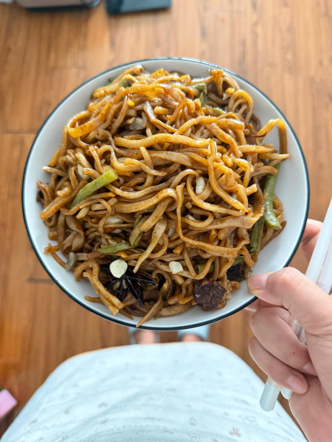 干爽的襄县豆角双椒焖面
