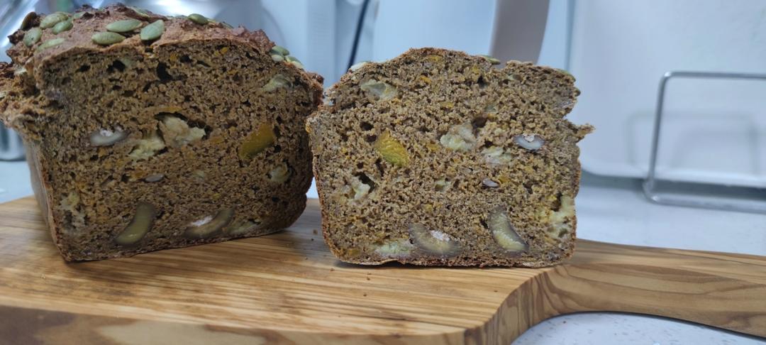 秋日栗香南瓜全麦快手面包丨健康·烘焙