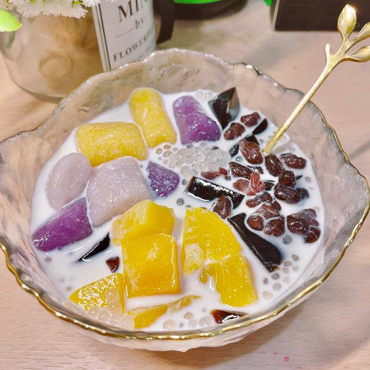 三色芋圆 在家就能做鲜芋仙 干嘛还要出去买