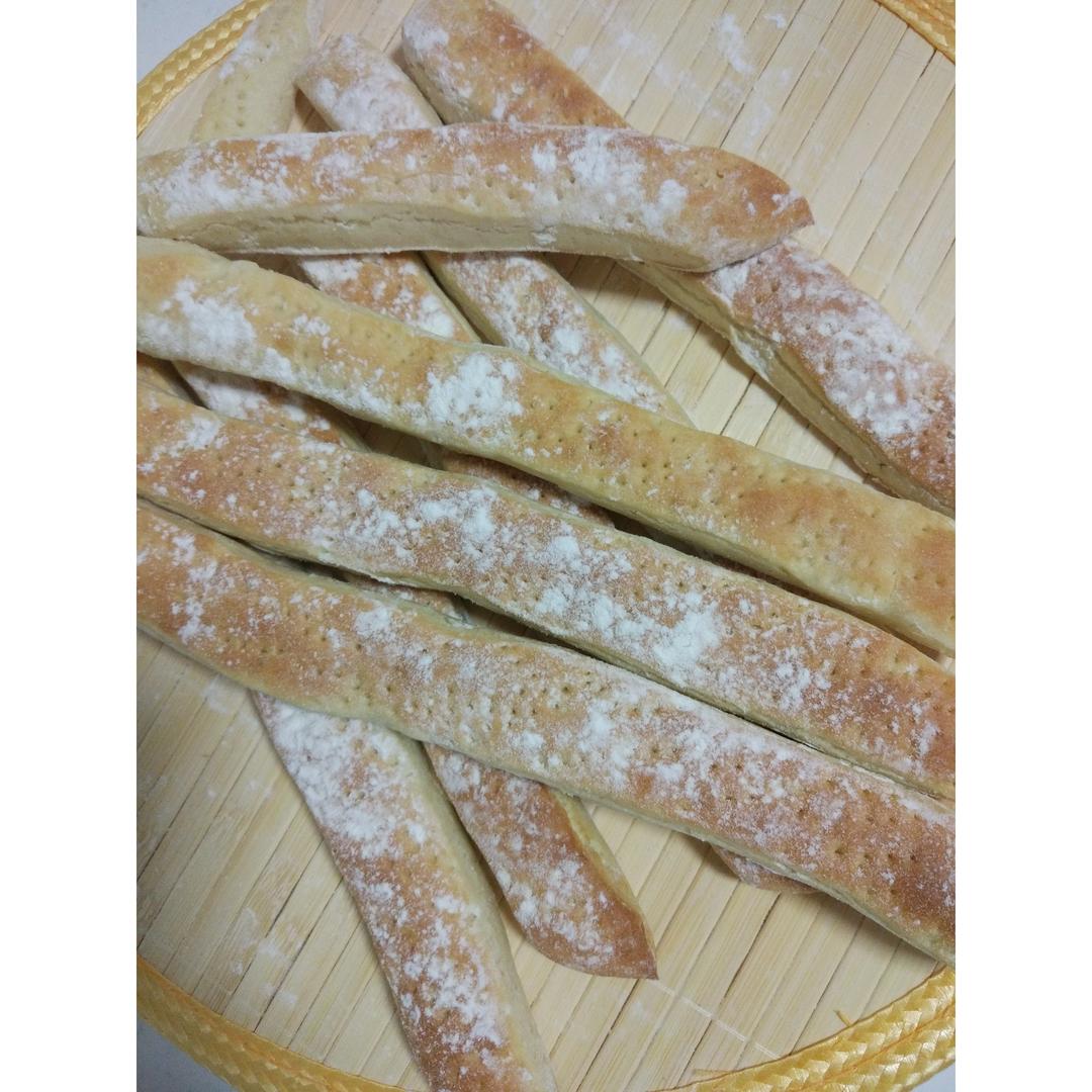 只需一次发酵且很好吃的 #黄金面包条#