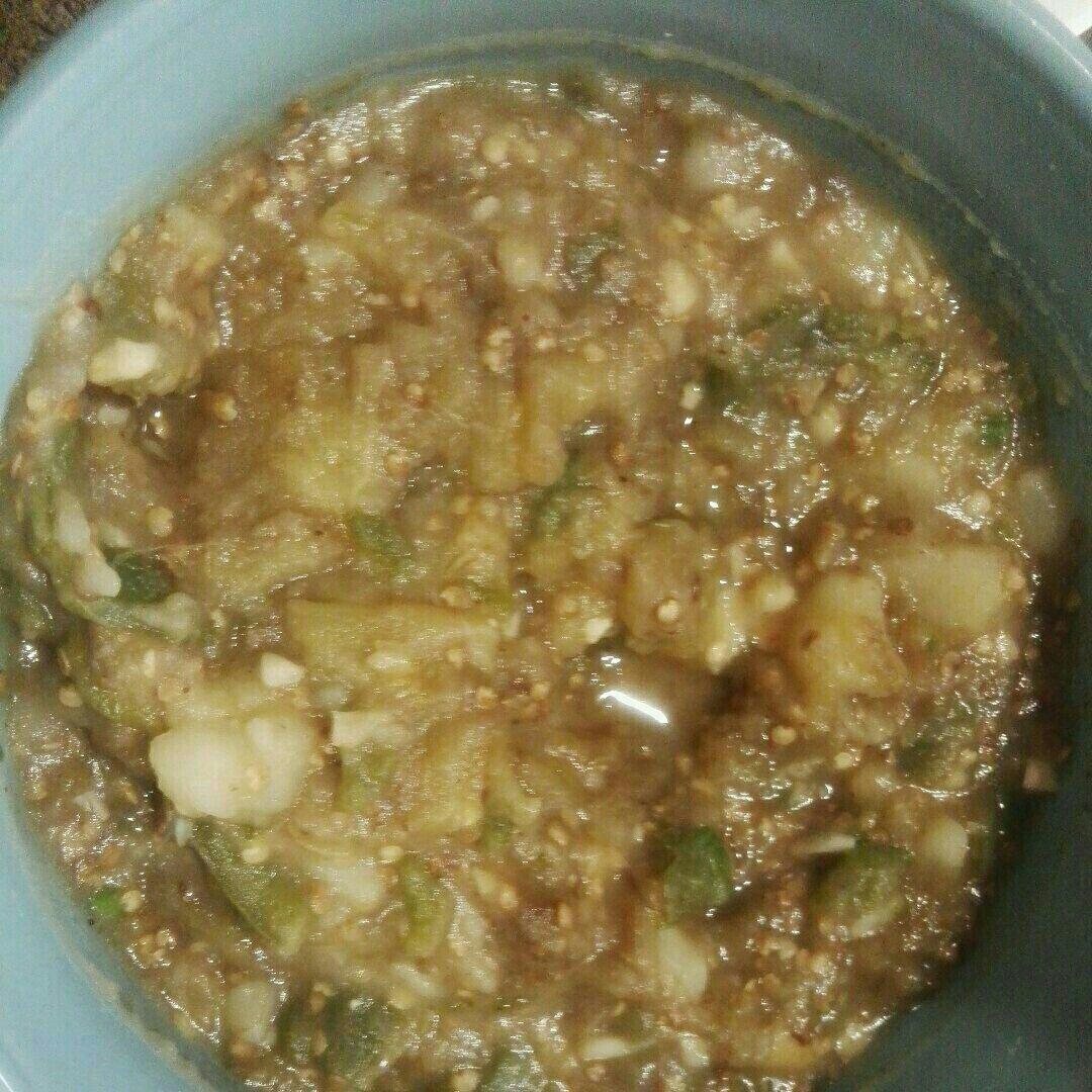 小媳妇儿家的陈小厨做的拌茄子土豆泥