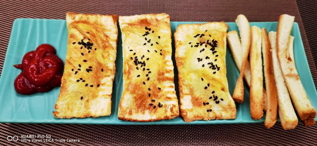 简单快手的土司面包苹果派