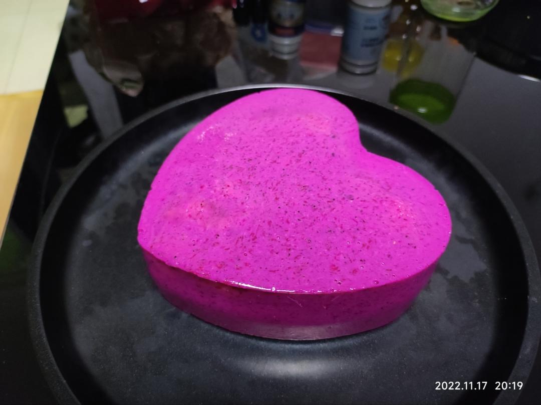 无淡奶油㊙️自带镜面的火龙果酸奶慕斯