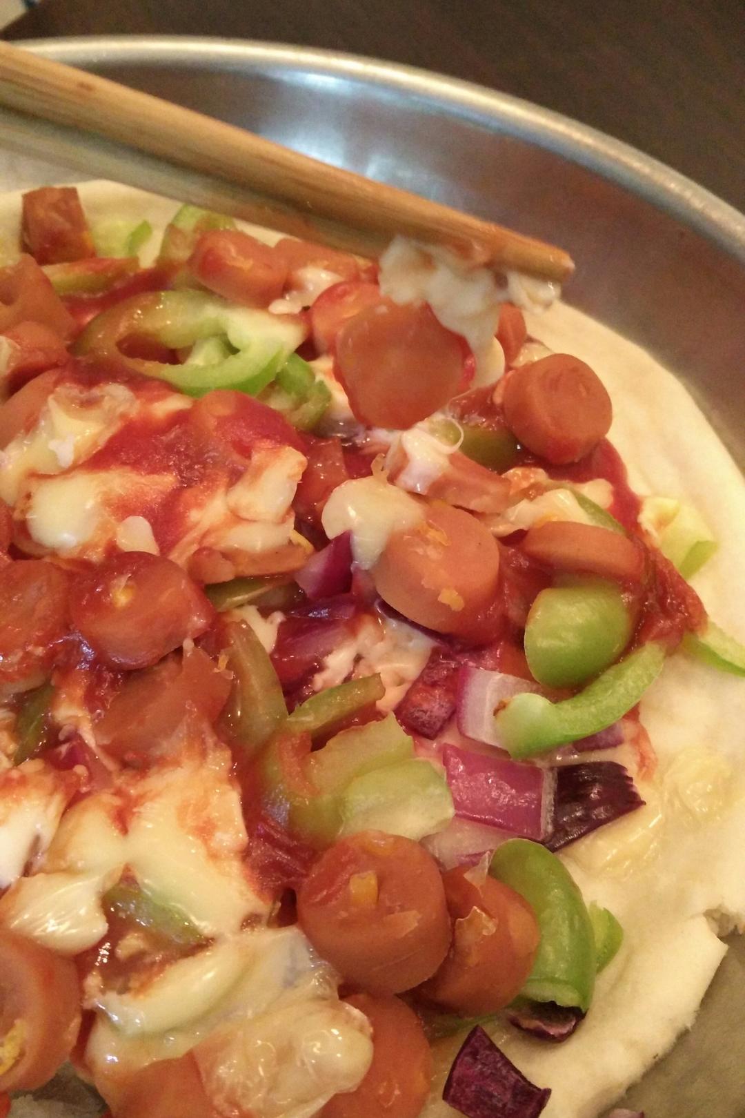 超简单家常微波炉火腿披萨