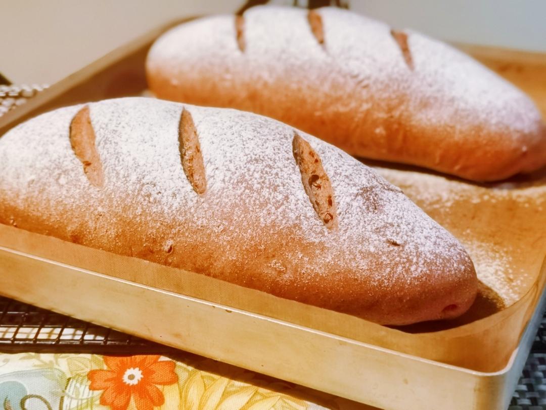 全麦亚麻籽核桃可可软欧