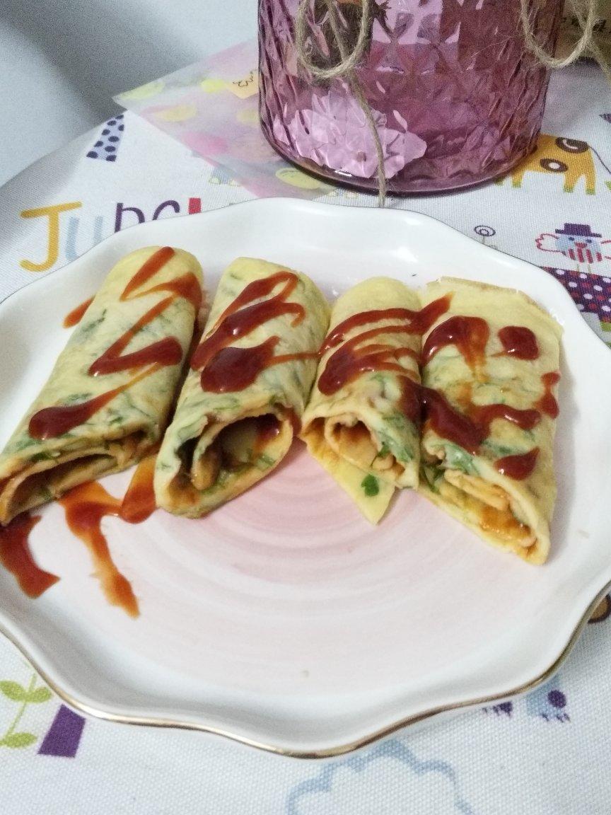 快手鸡蛋饼～～十分钟早餐！