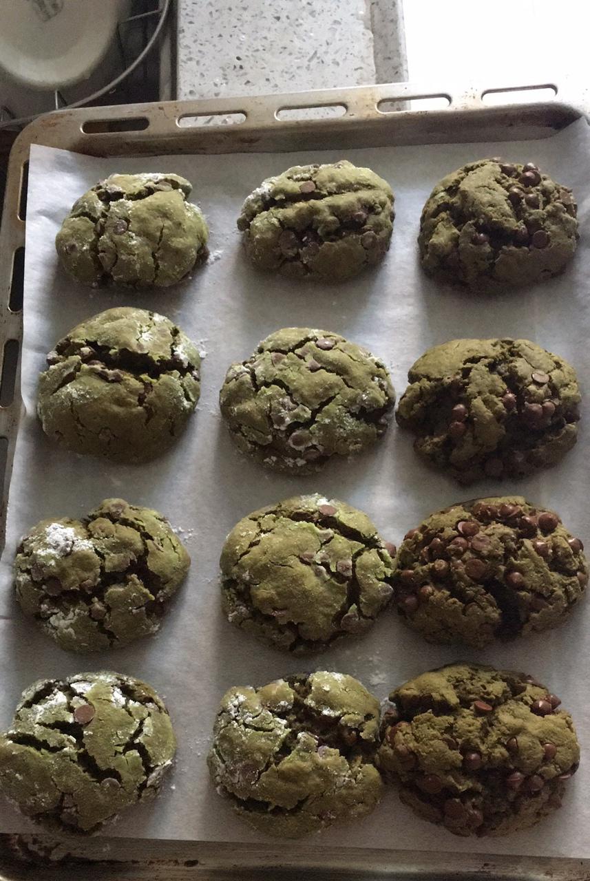 抹茶奶酪巧克力曲奇 Matcha Cream Cheese Choc Cookies