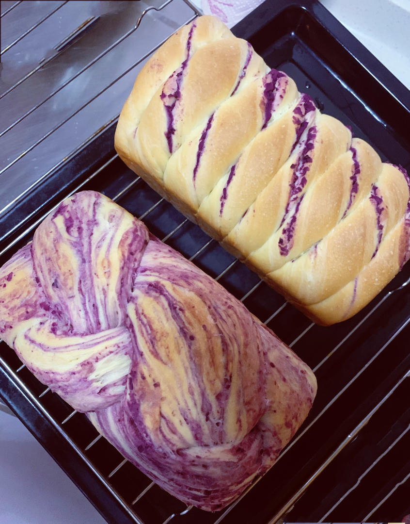 紫薯手撕吐司❗简单又好看的整形手法