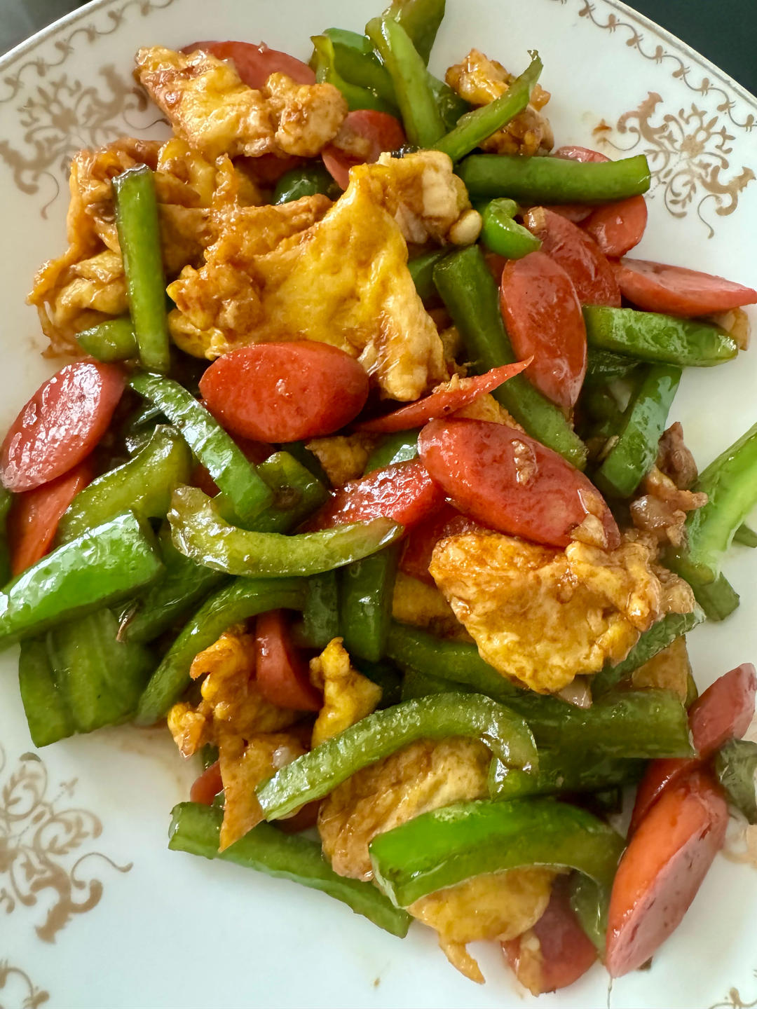 青椒火腿炒鸡蛋