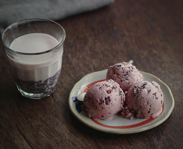 紫米冰淇淋的做法