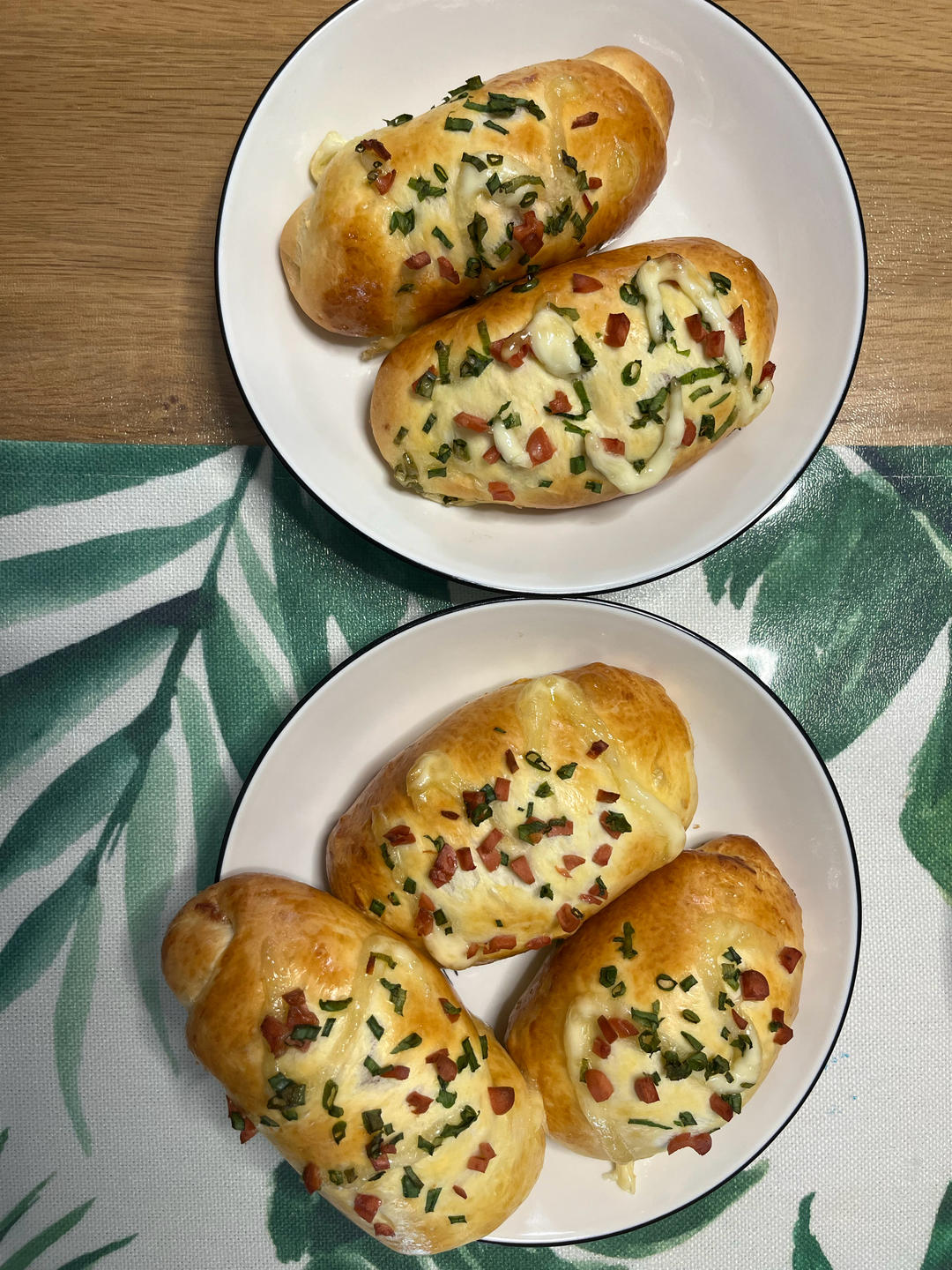 香葱火腿肉松面包