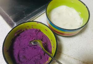 山药、紫薯月饼（不烤不煎）的做法 步骤2