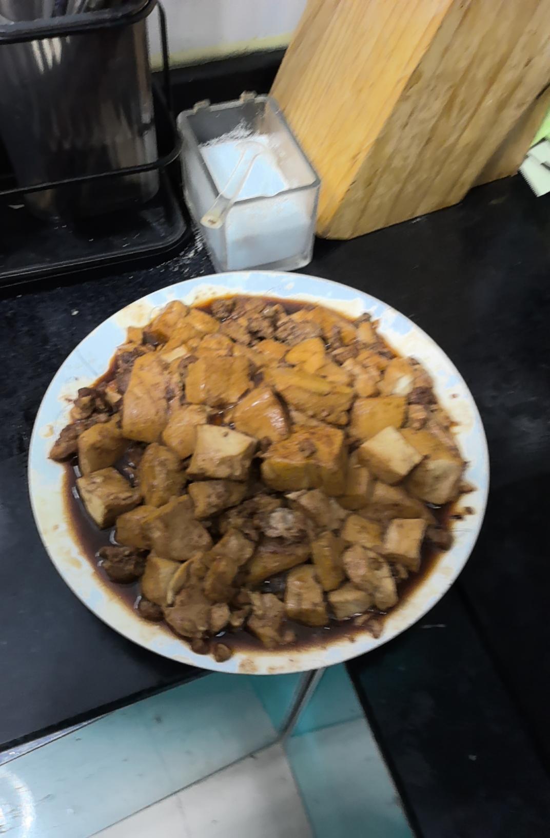 拌饭巨香的肉末豆腐！