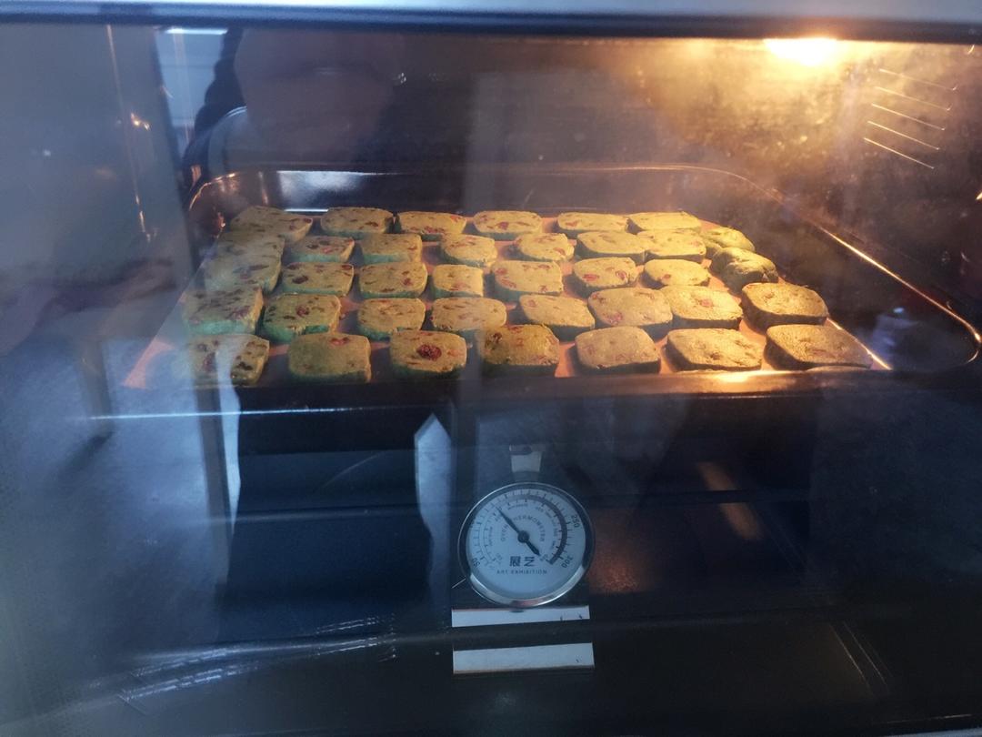 抹茶蔓越莓饼干