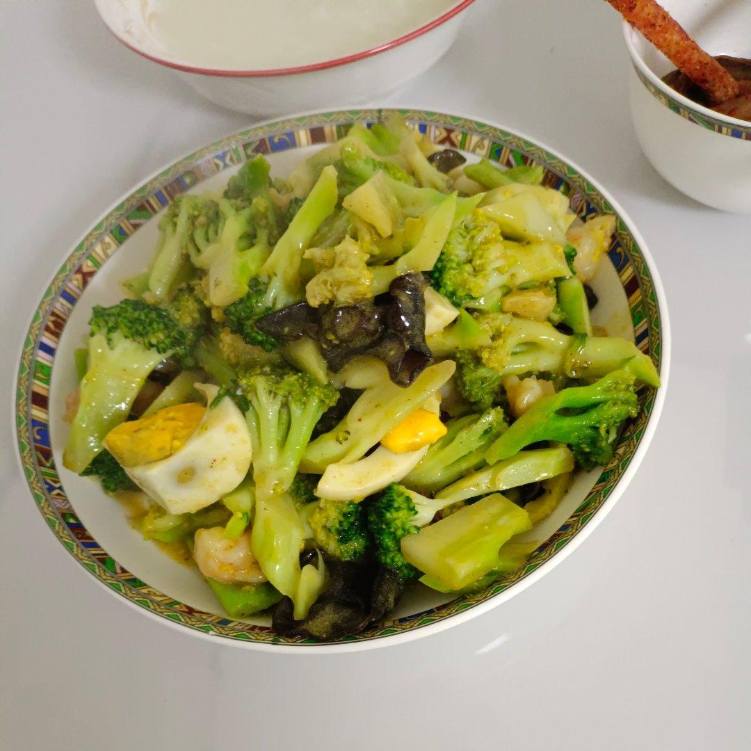 减肥去脂的西兰花炒虾仁