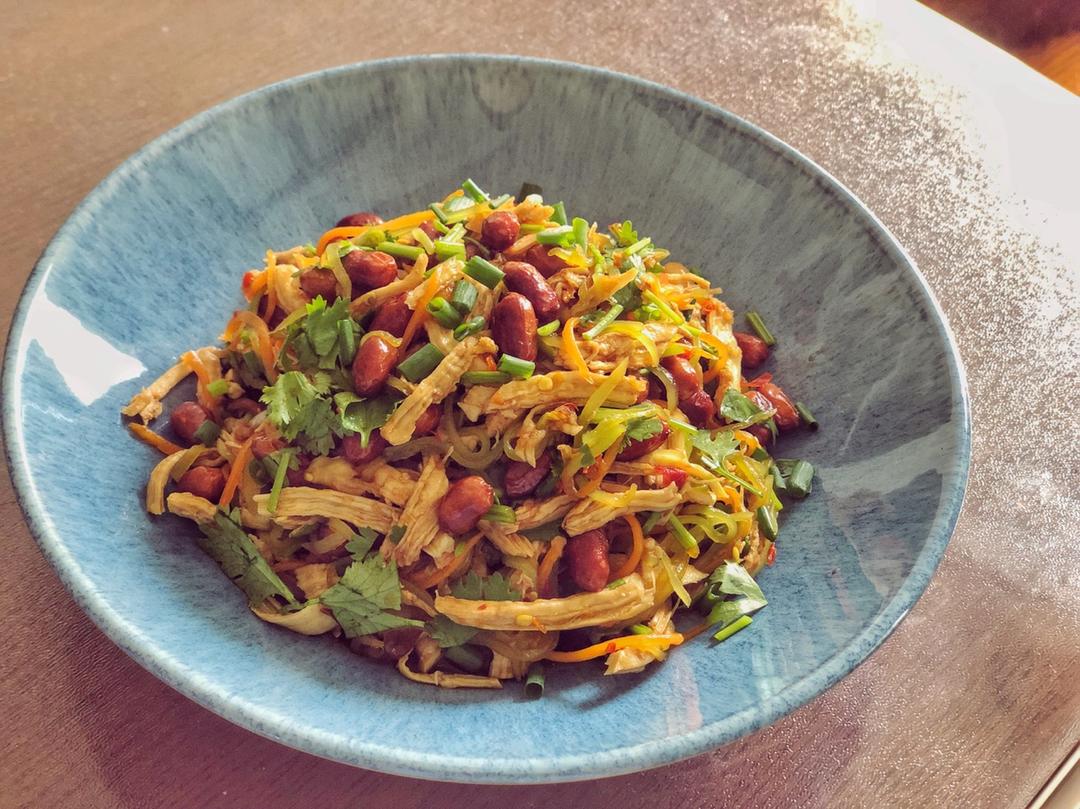 减脂健身｜凉拌手撕鸡丝（香辣&麻油版）