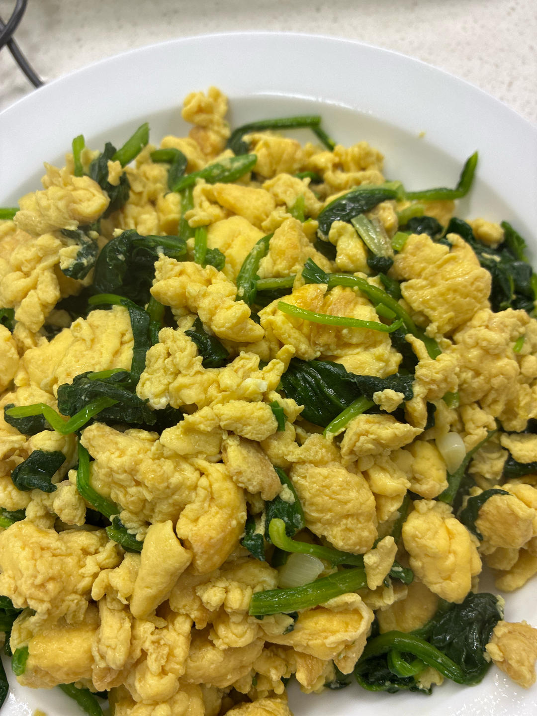 菠菜炒鸡蛋