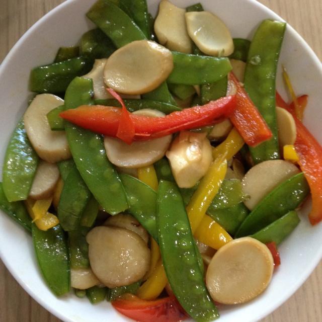 荷兰豆炒杏鲍菇的做法