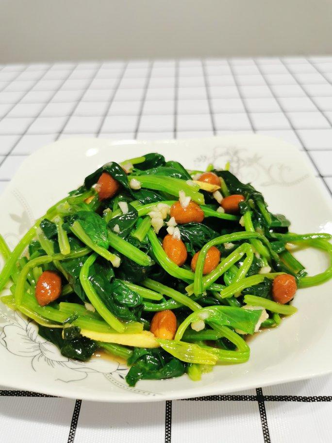 熙151012做的比店里都好吃的快手菜老醋菠菜
