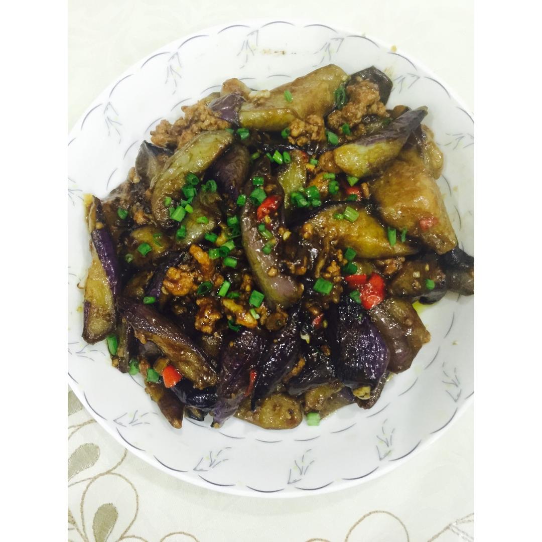 红烧肉沫茄子