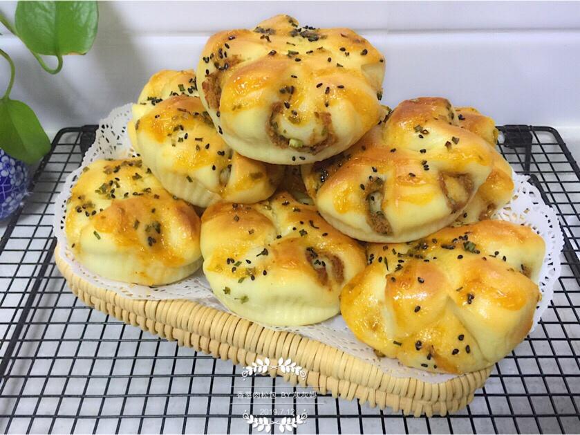 香葱鸡肉松包---5度冷藏基础发酵