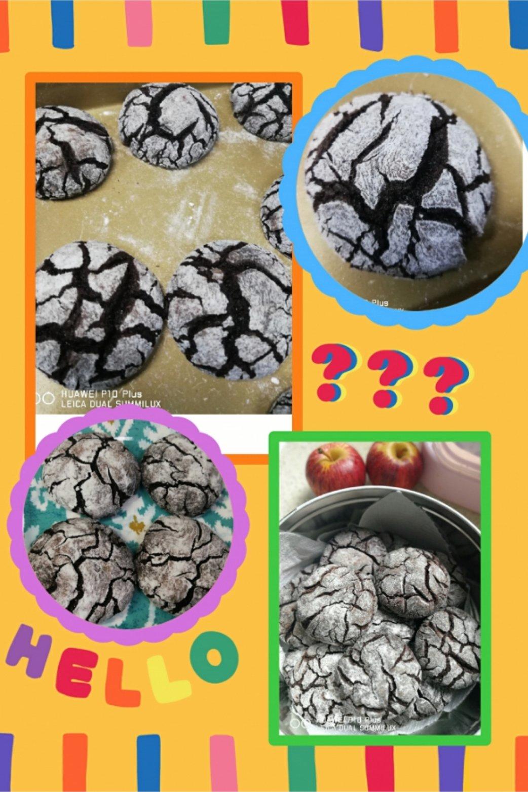 裂纹巧克力饼干