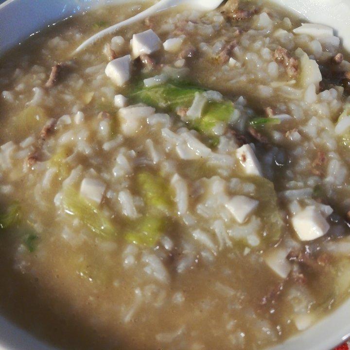 牛肉咸蛋黄粥（快手粥）