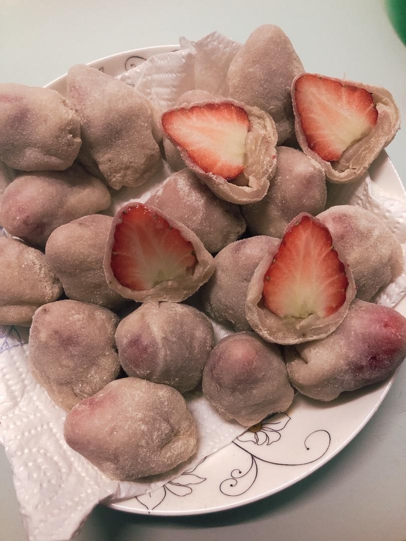 糯叽叽的草莓大福（超简单）